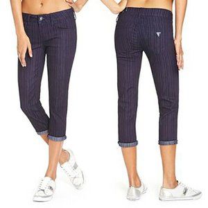 NWT GUESS Leela Denim Capri Jeans/Jegging, Dark Rinse, Emma Fit, Size 24